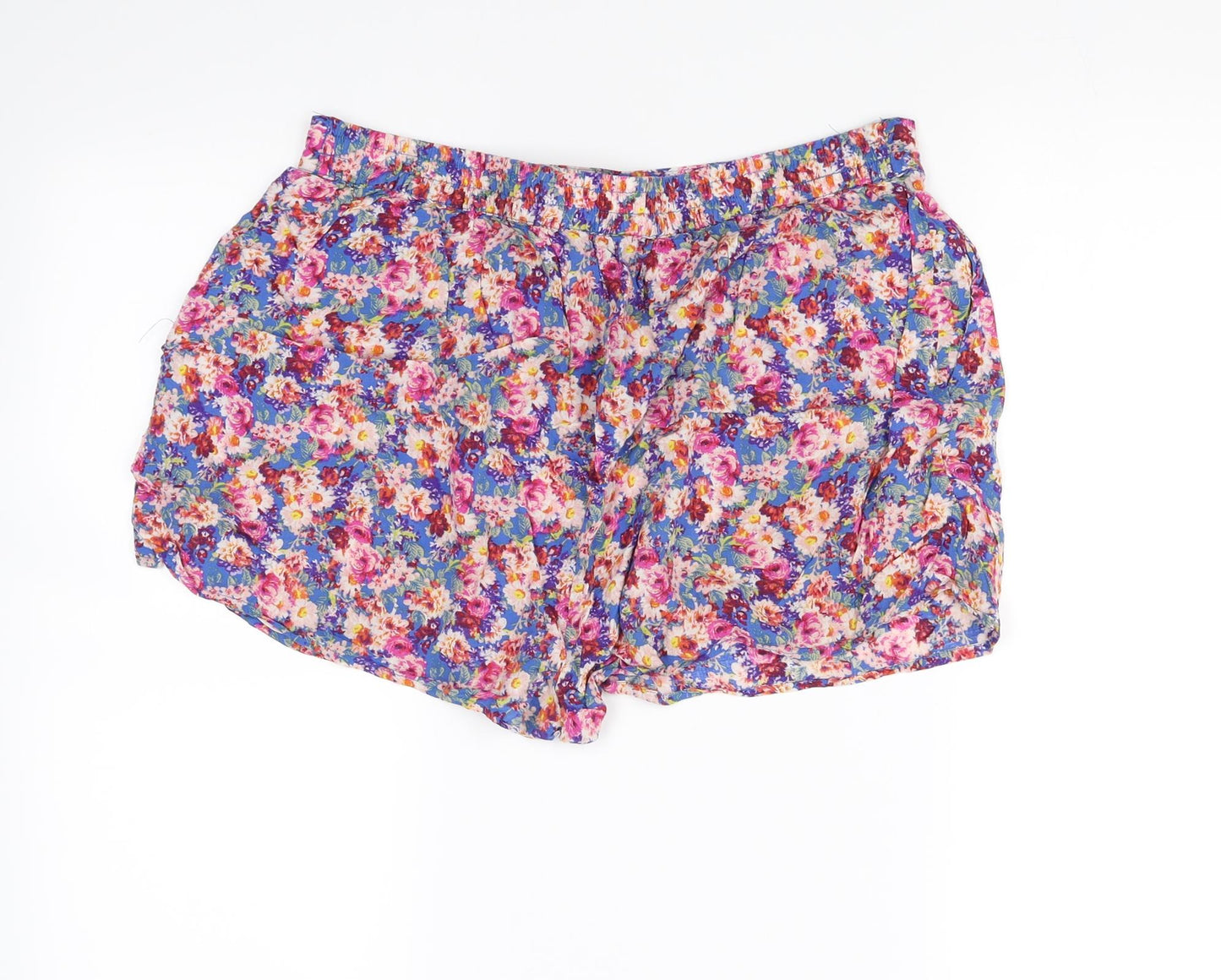 New Look Womens Blue Floral  Bermuda Shorts Size 14