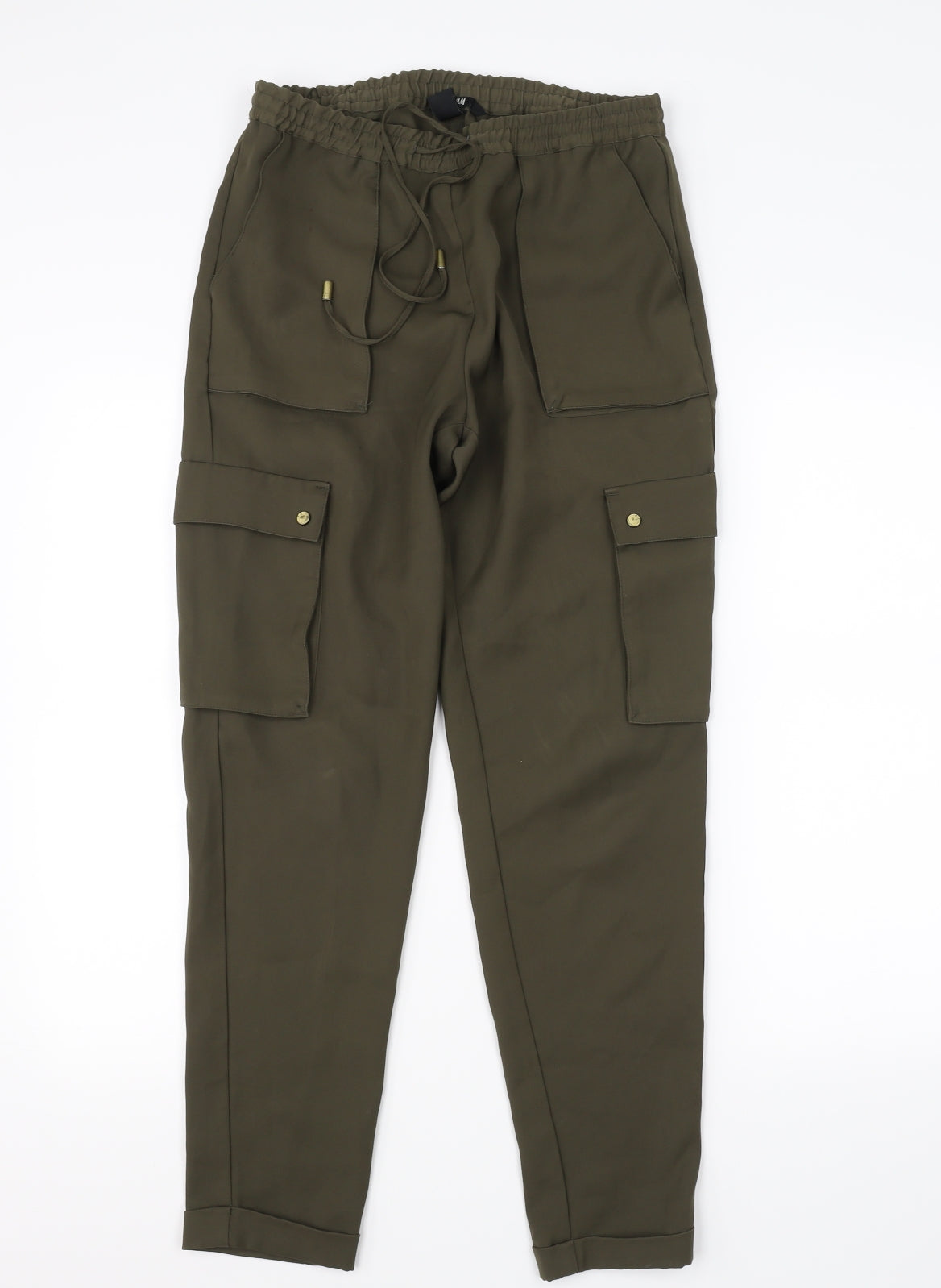 Divided by H&M Womens Green   Trousers  Size 6 L28 in