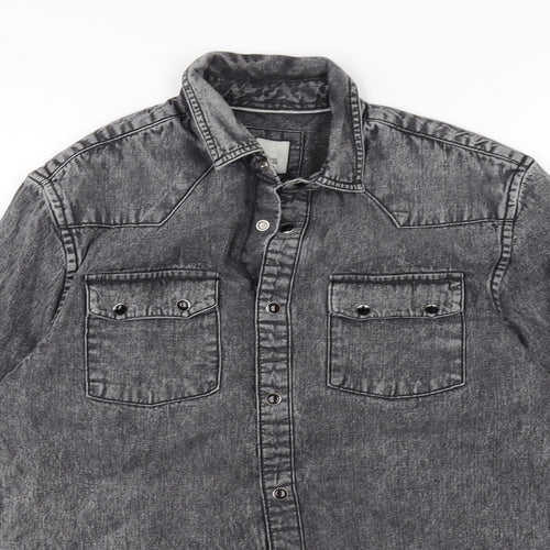 River Island Mens Grey    Dress Shirt Size XS