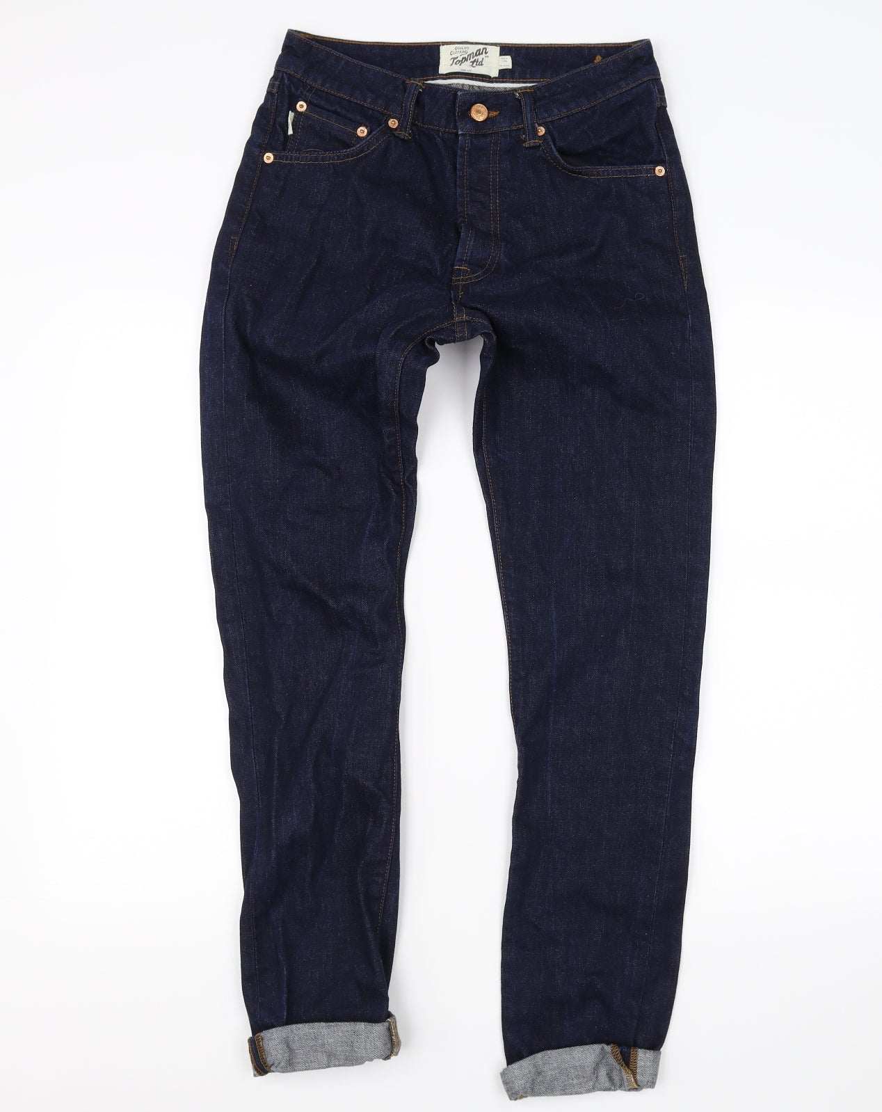 Topman Mens Blue   Straight Jeans Size 30 in L30 in