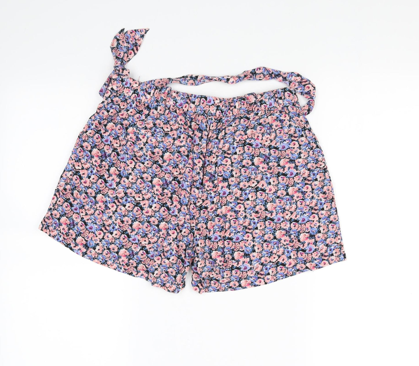 New Look Womens Multicoloured Floral  Cut-Off Shorts Size 10