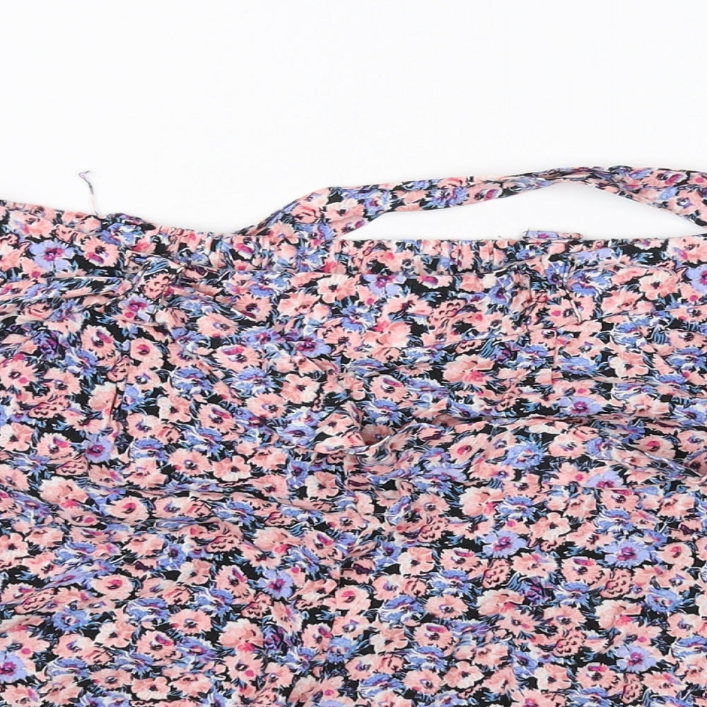 New Look Womens Multicoloured Floral  Cut-Off Shorts Size 10