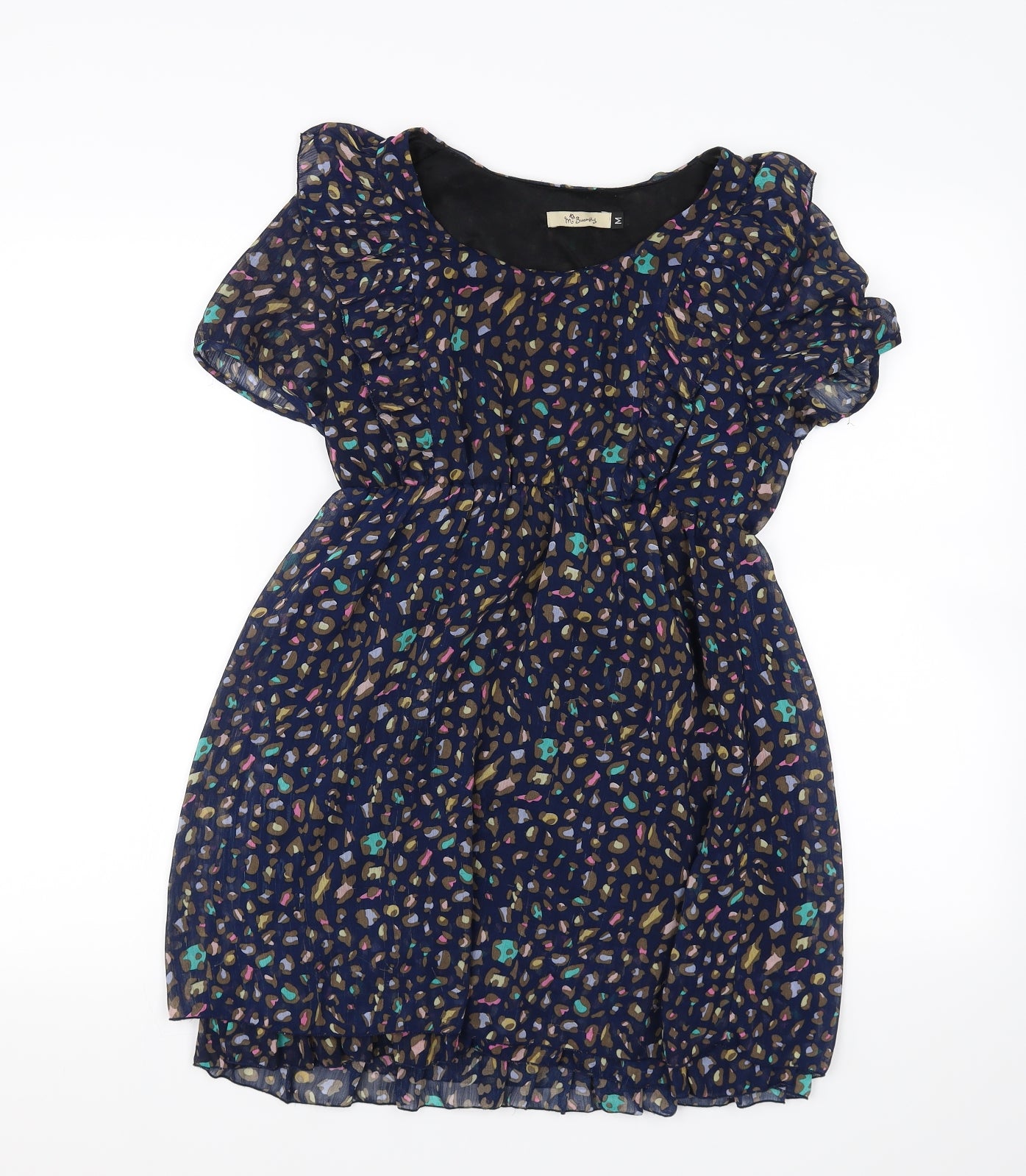 M Butterfly Womens Blue Animal Print  Mini  Size M