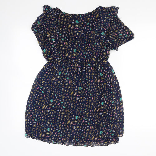 M Butterfly Womens Blue Animal Print  Mini  Size M