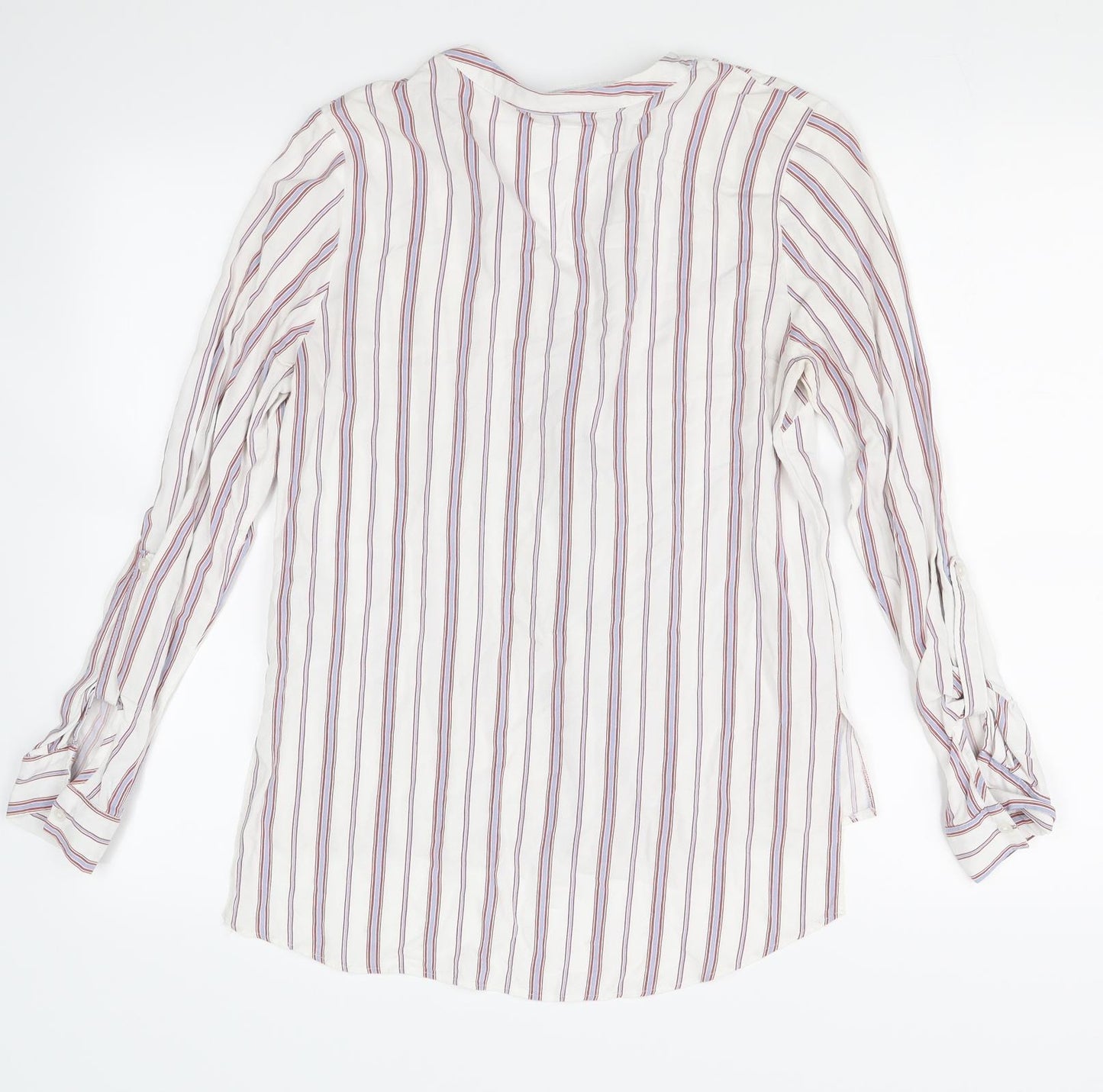 New Look Womens Multicoloured Striped  Basic Button-Up Size 10