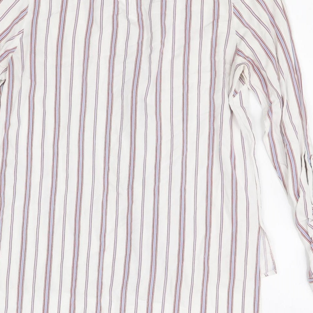 New Look Womens Multicoloured Striped  Basic Button-Up Size 10
