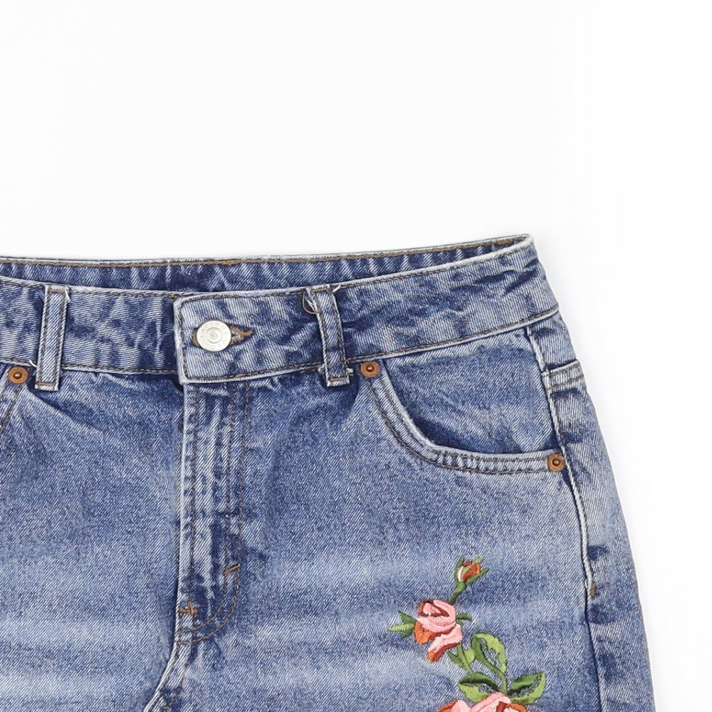 Topshop Womens Blue   Mini Skirt Size 8
