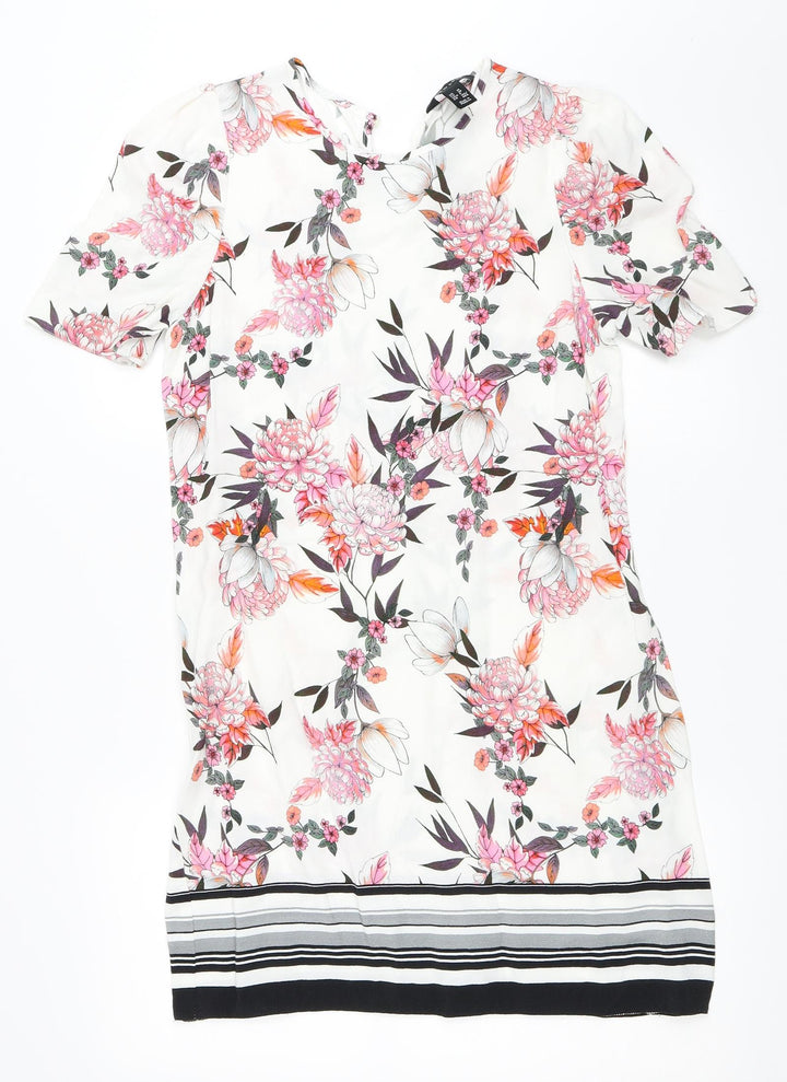 New Look Womens Ivory Floral Shift Size 10