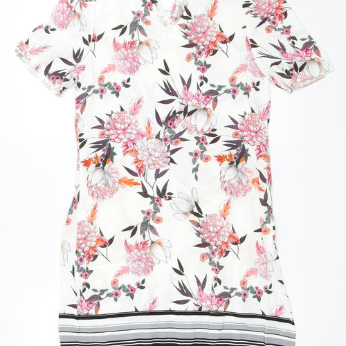New Look Womens Ivory Floral  Shift  Size 10