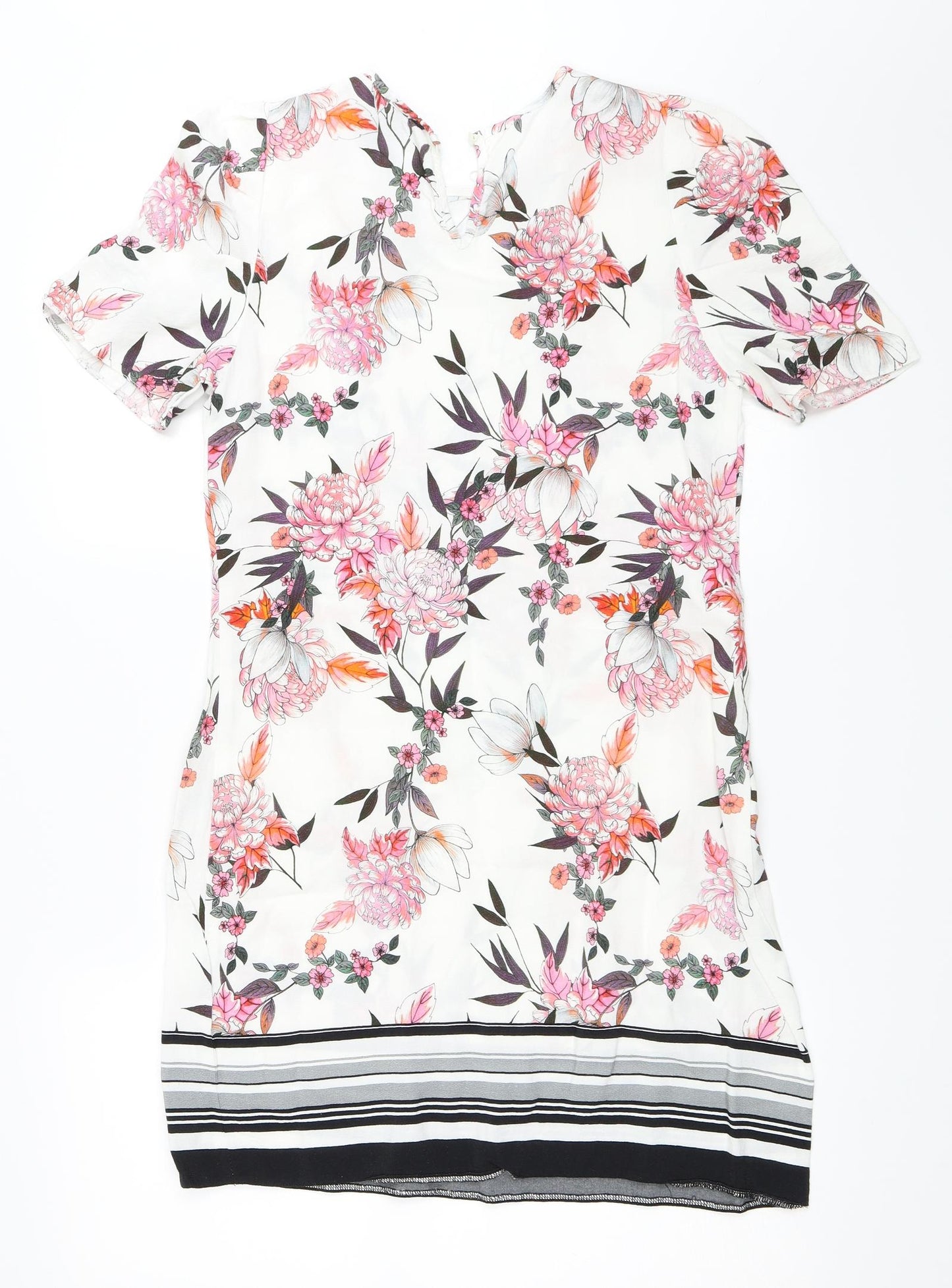 New Look Womens Ivory Floral  Shift  Size 10