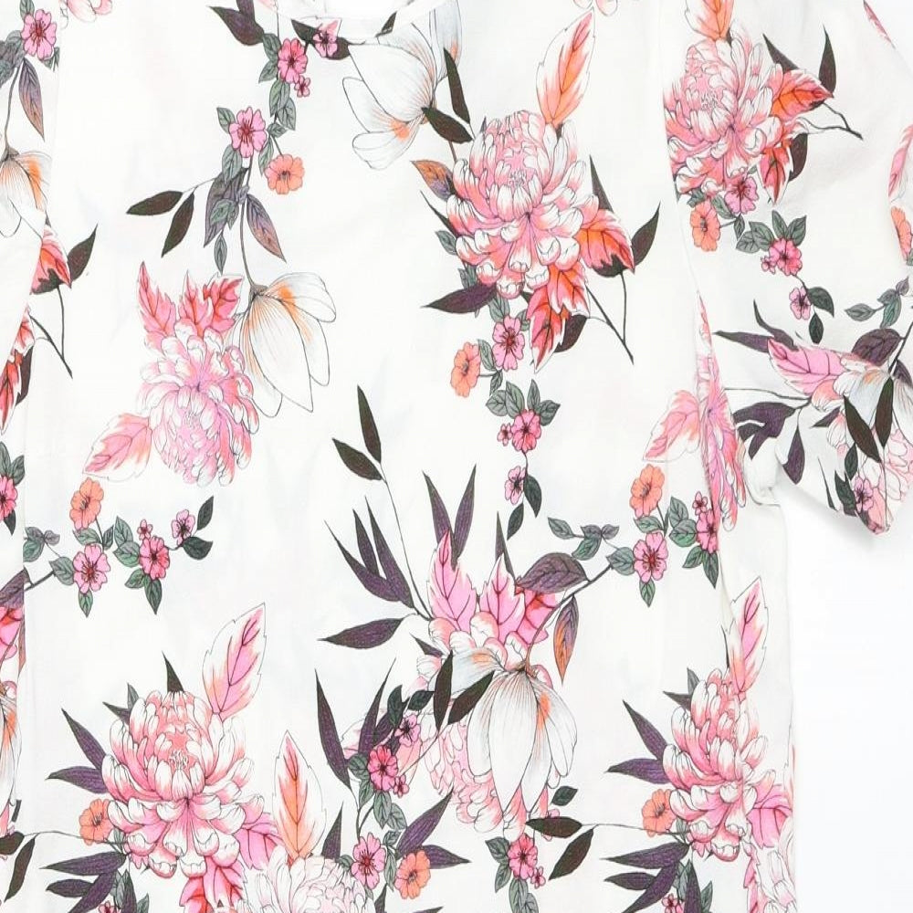New Look Womens Ivory Floral  Shift  Size 10