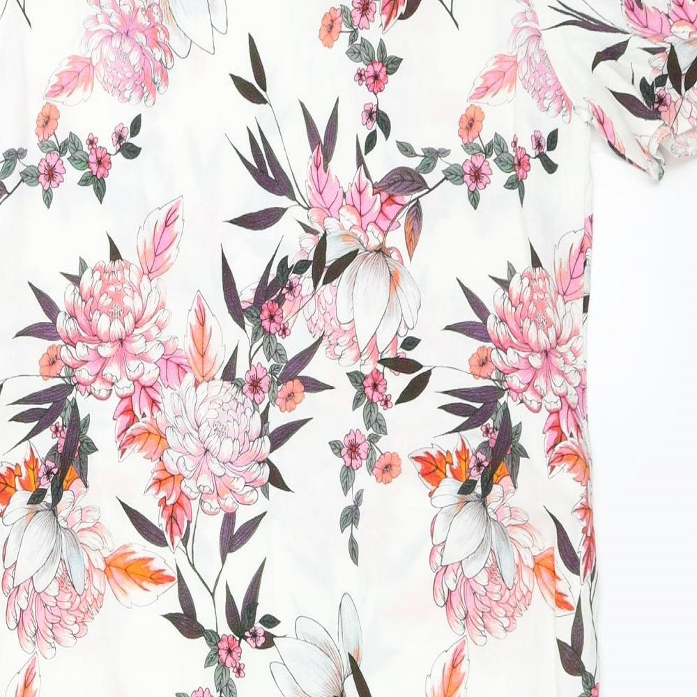 New Look Womens Ivory Floral  Shift  Size 10