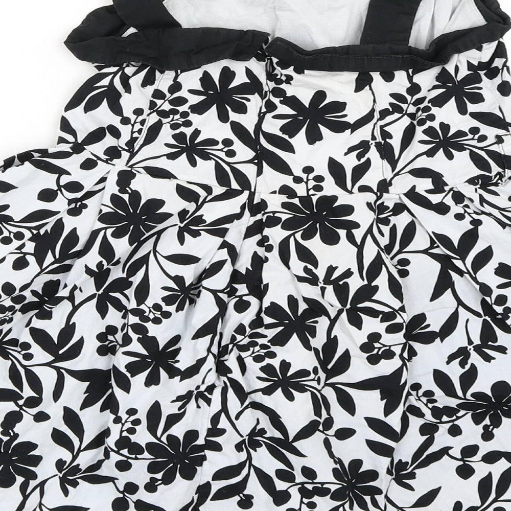 NEXT Girls Grey Floral  Fit & Flare  Size 8 Years