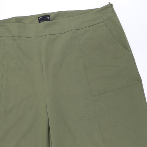 ASOS Womens Green   Cropped Trousers Size 28 L20 in