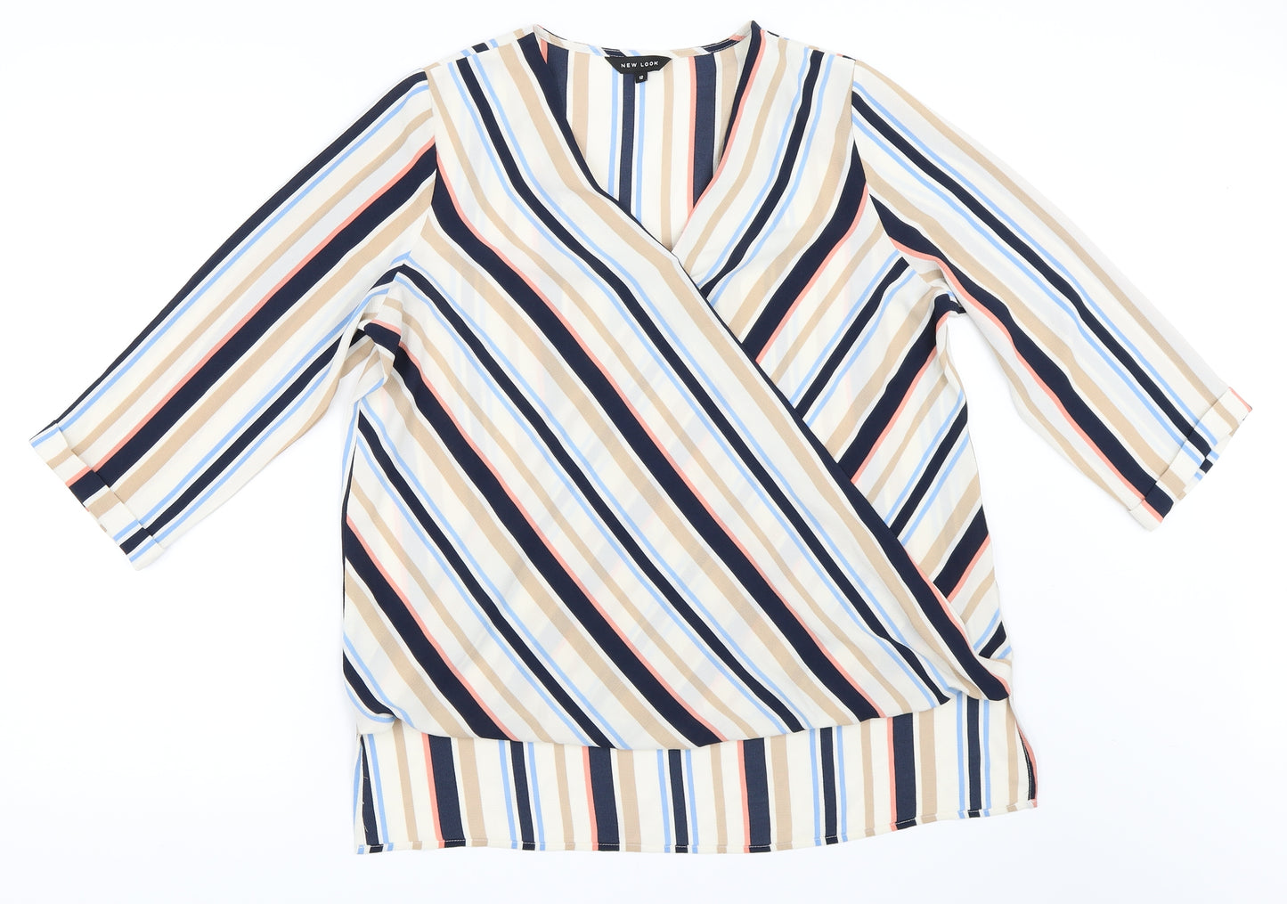 New Look Womens Beige   Basic Blouse Size 12