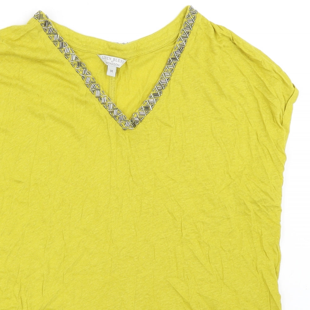 Monsoon Womens Green   Basic T-Shirt Size M