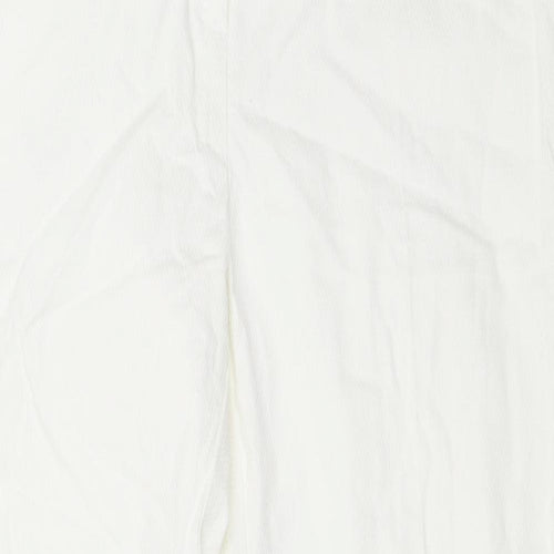NEXT Womens White   Capri Trousers Size 12 L27 in