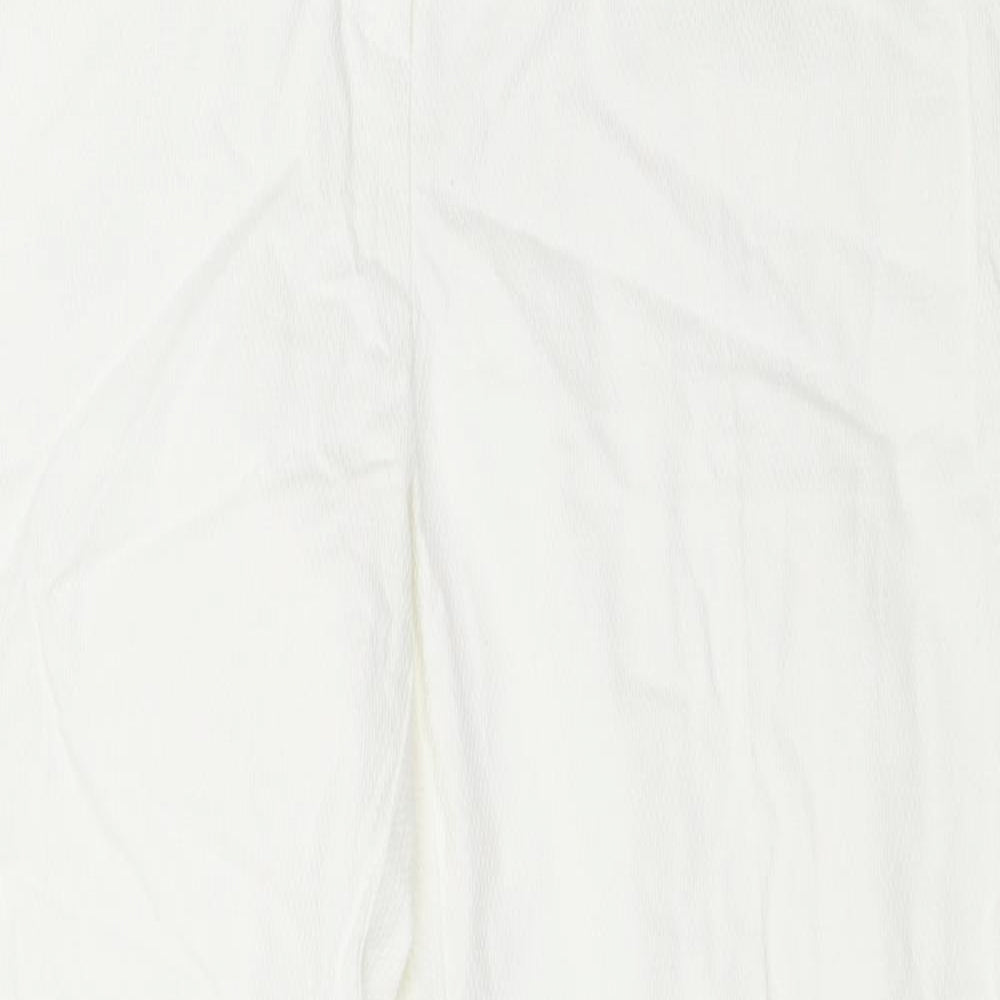 NEXT Womens White   Capri Trousers Size 12 L27 in