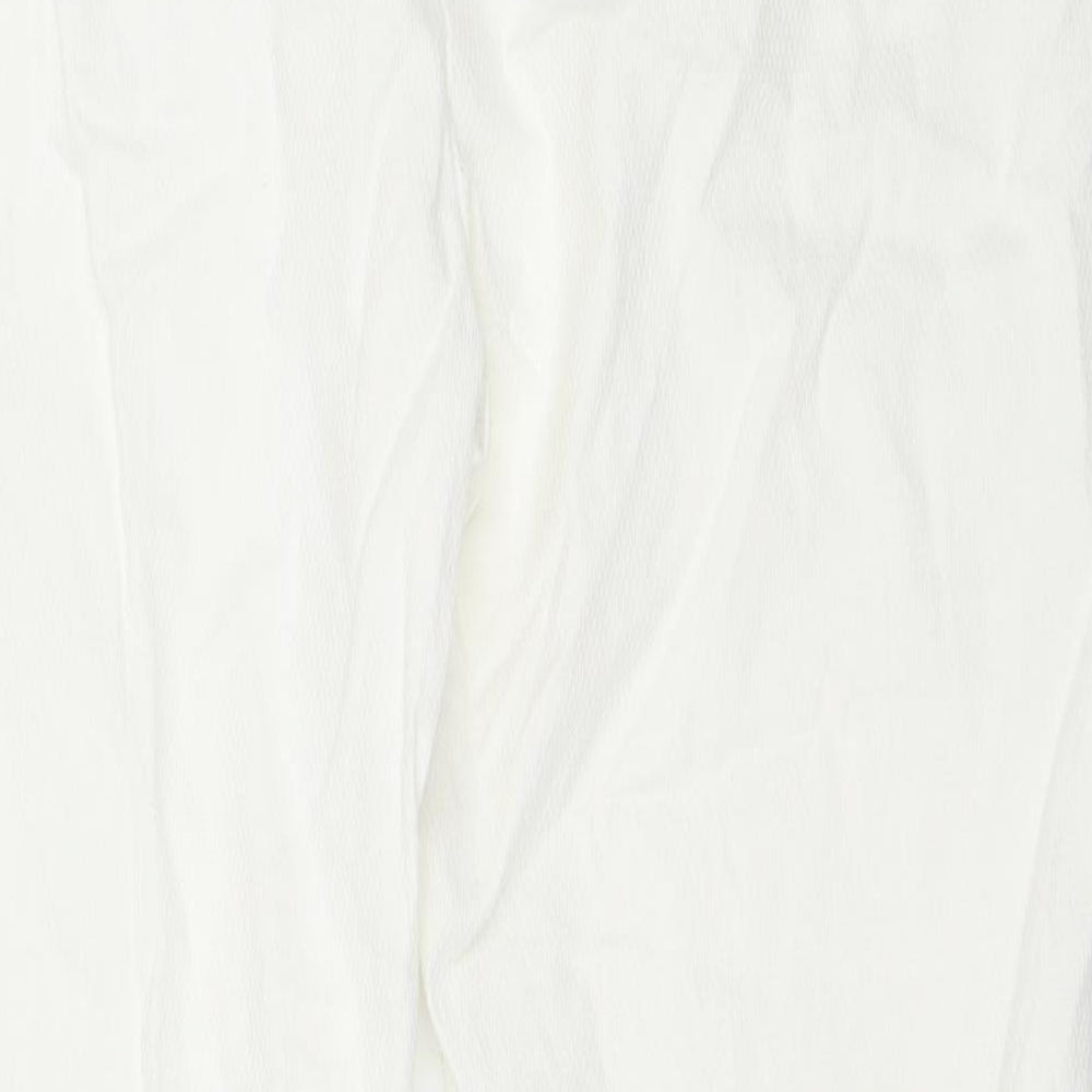 NEXT Womens White   Capri Trousers Size 12 L27 in