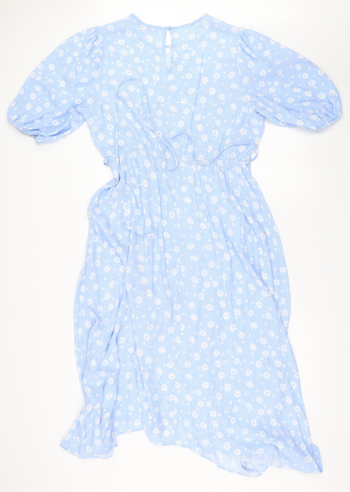 F&F Womens Blue Floral  Skater Dress  Size 14