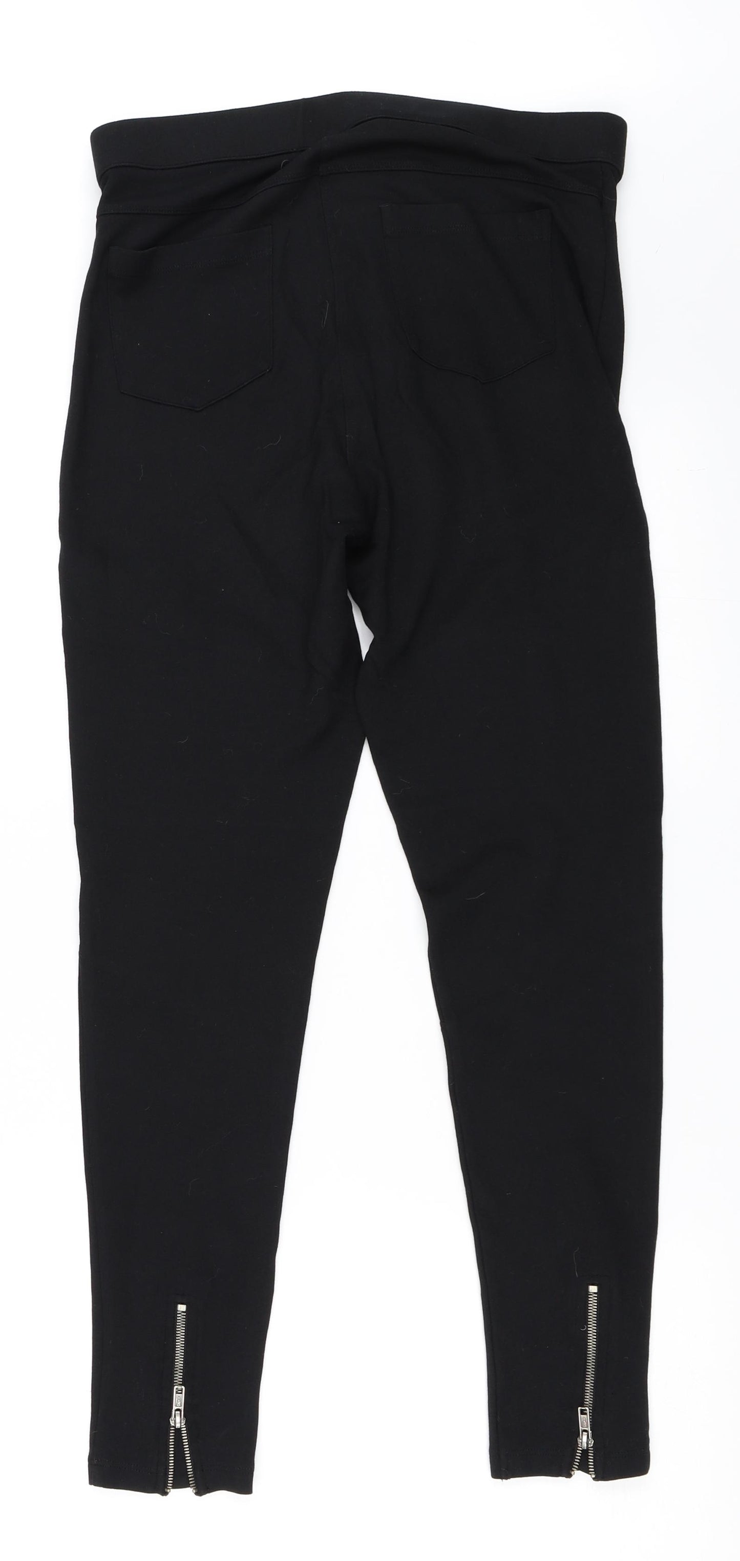 Marks and Spencer Womens Black   Carrot Trousers Size 12 L28 in