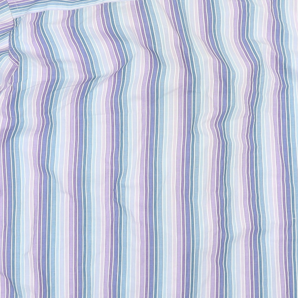 NEXT Mens Blue Striped   Dress Shirt Size 17