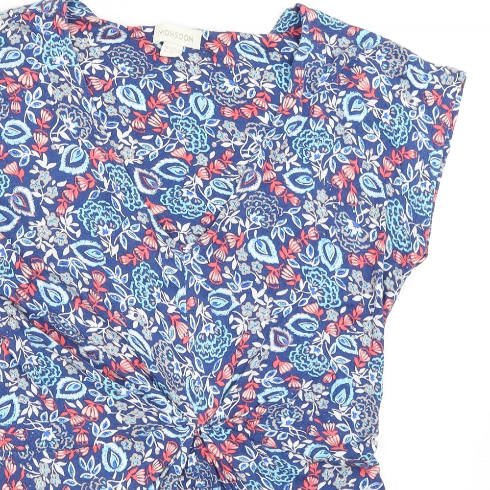 Monsoon Womens Blue   Basic T-Shirt Size 8