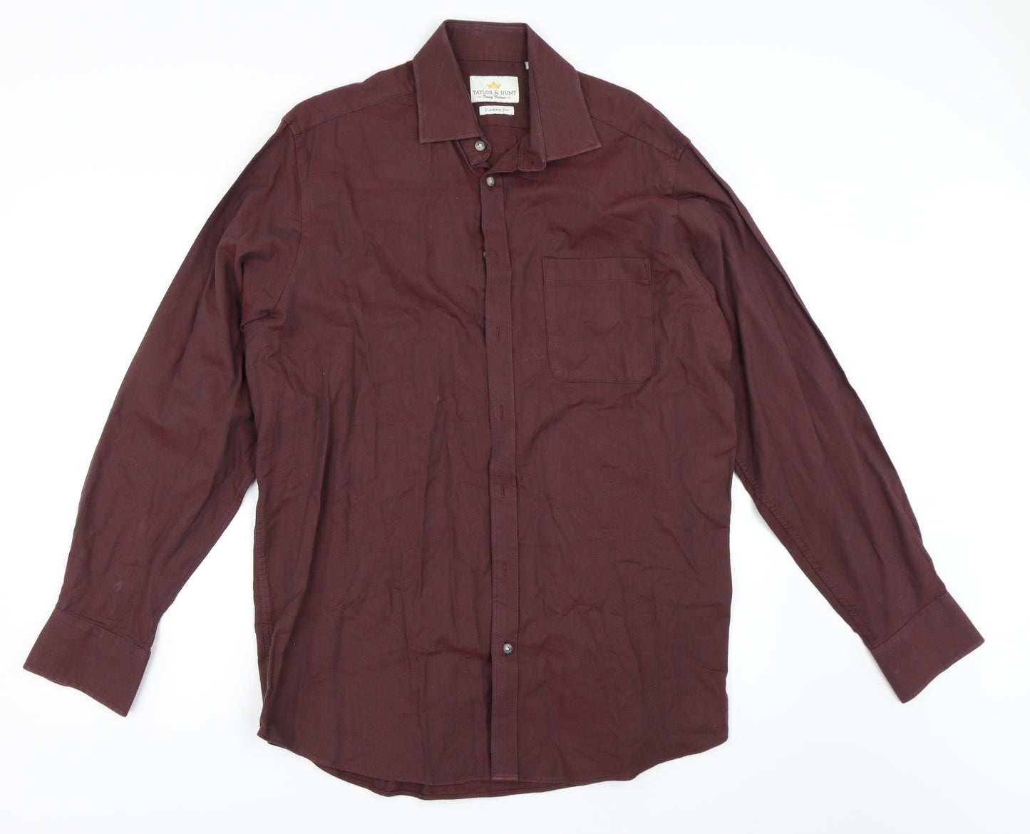 Taylor & Hunt Mens Red    Dress Shirt Size 16.5