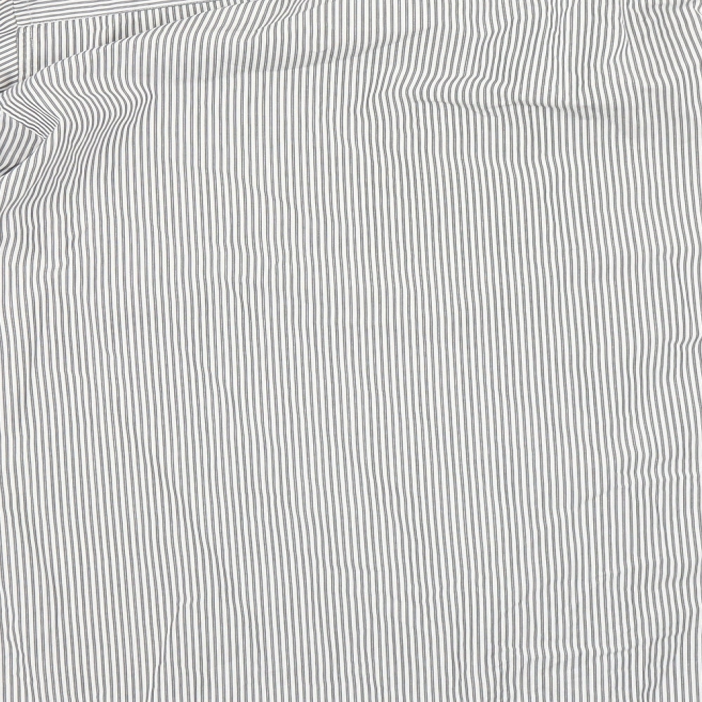 NEXT Mens Grey Striped   Dress Shirt Size 16.5