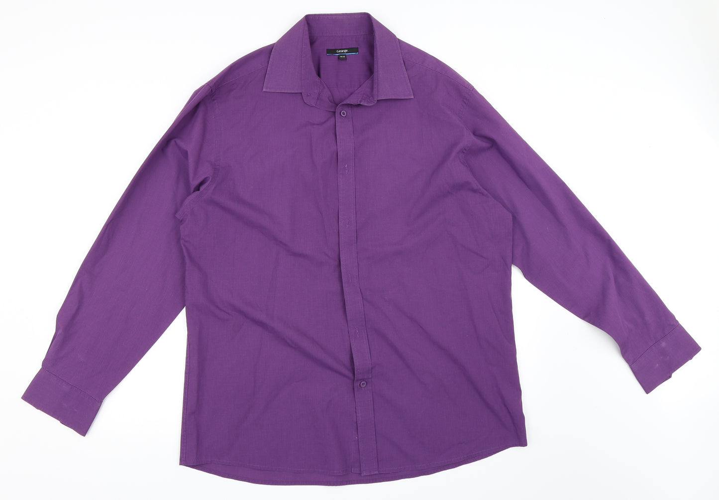 George Mens Purple    Button-Up Size 16.5