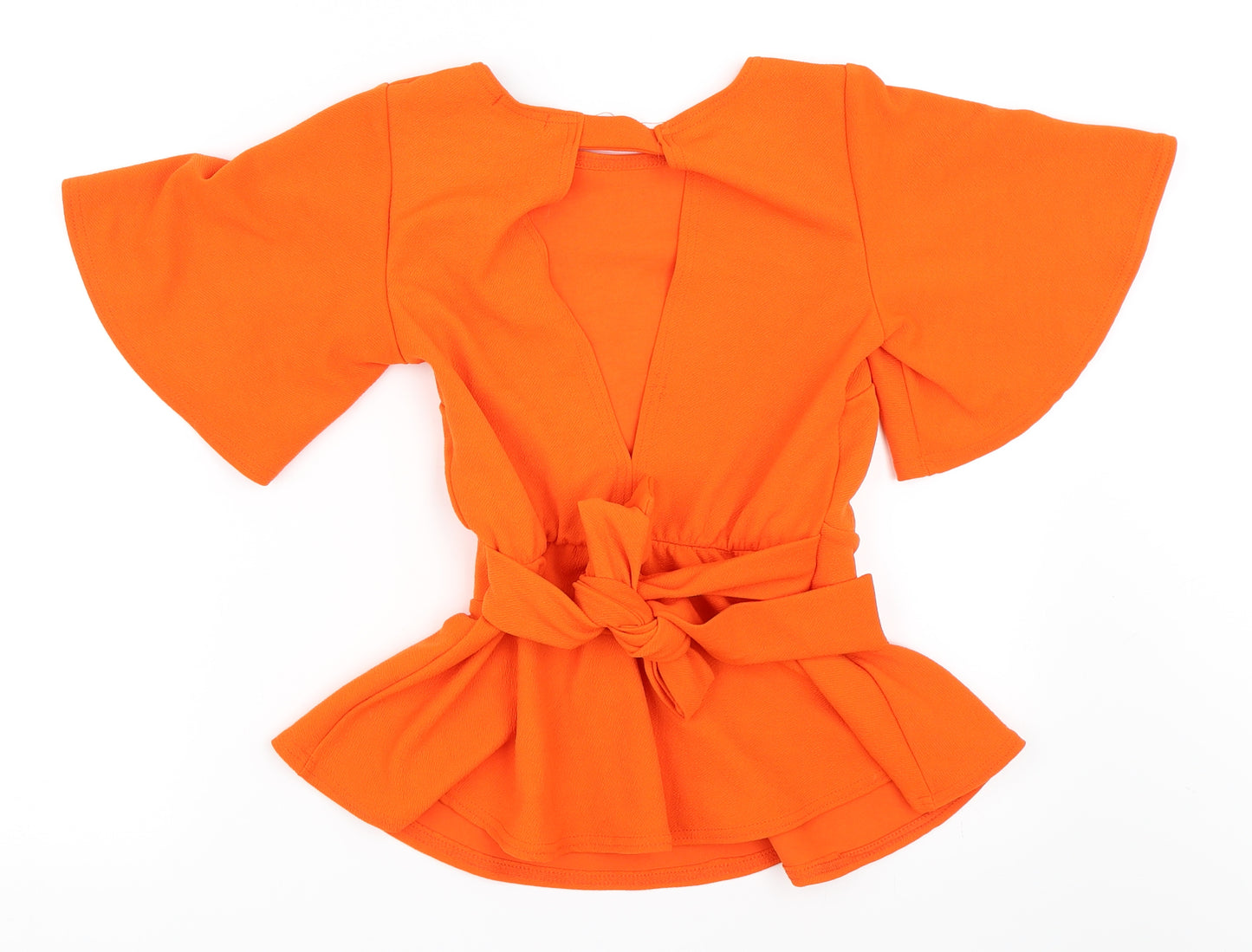 Boohoo Womens Orange   Basic Blouse Size 6