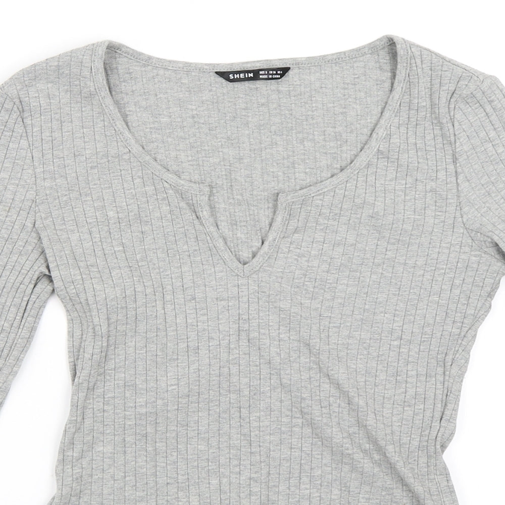 SheIn Womens Grey   Basic T-Shirt Size S
