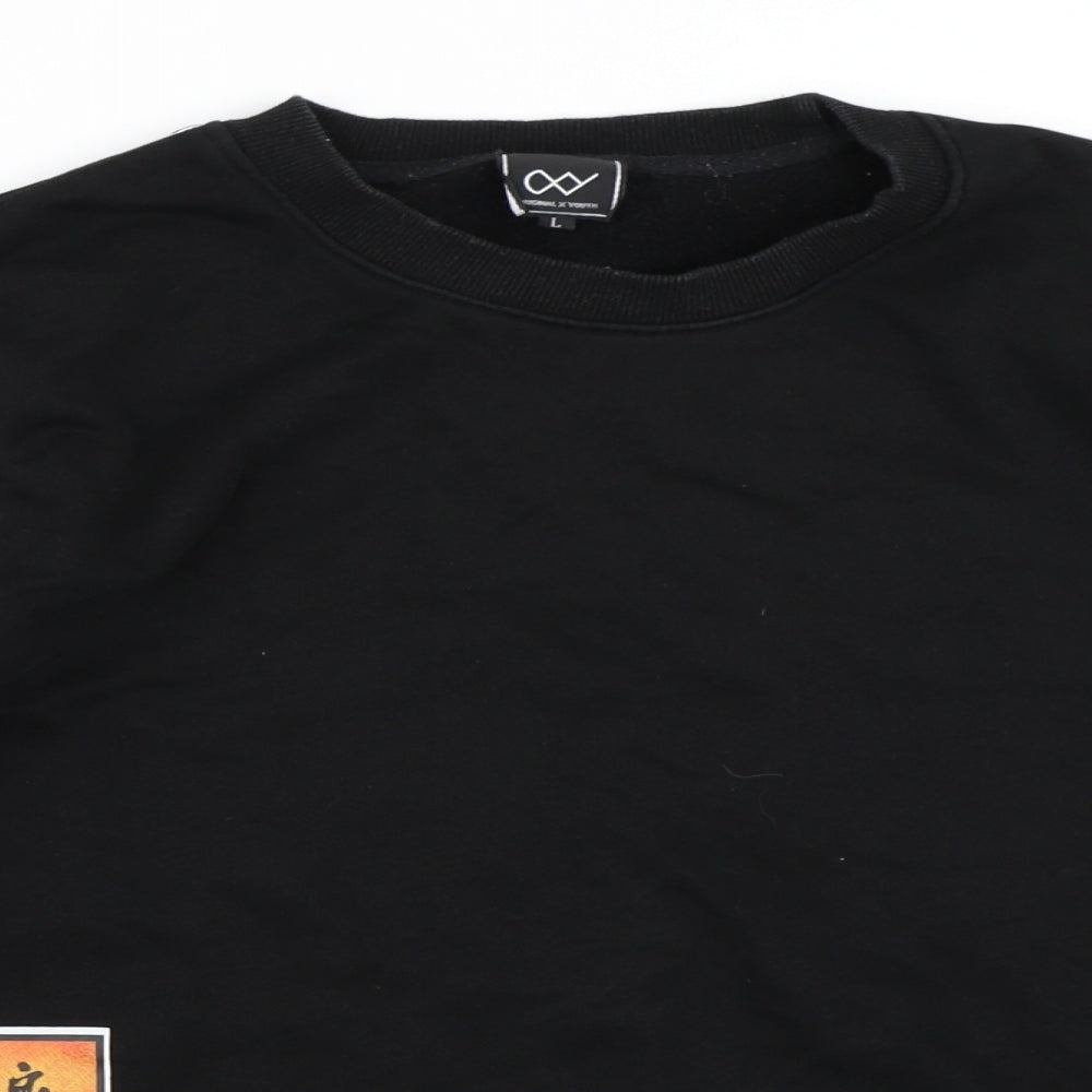 Original Youth Womens Black   Pullover Sweatshirt Size L