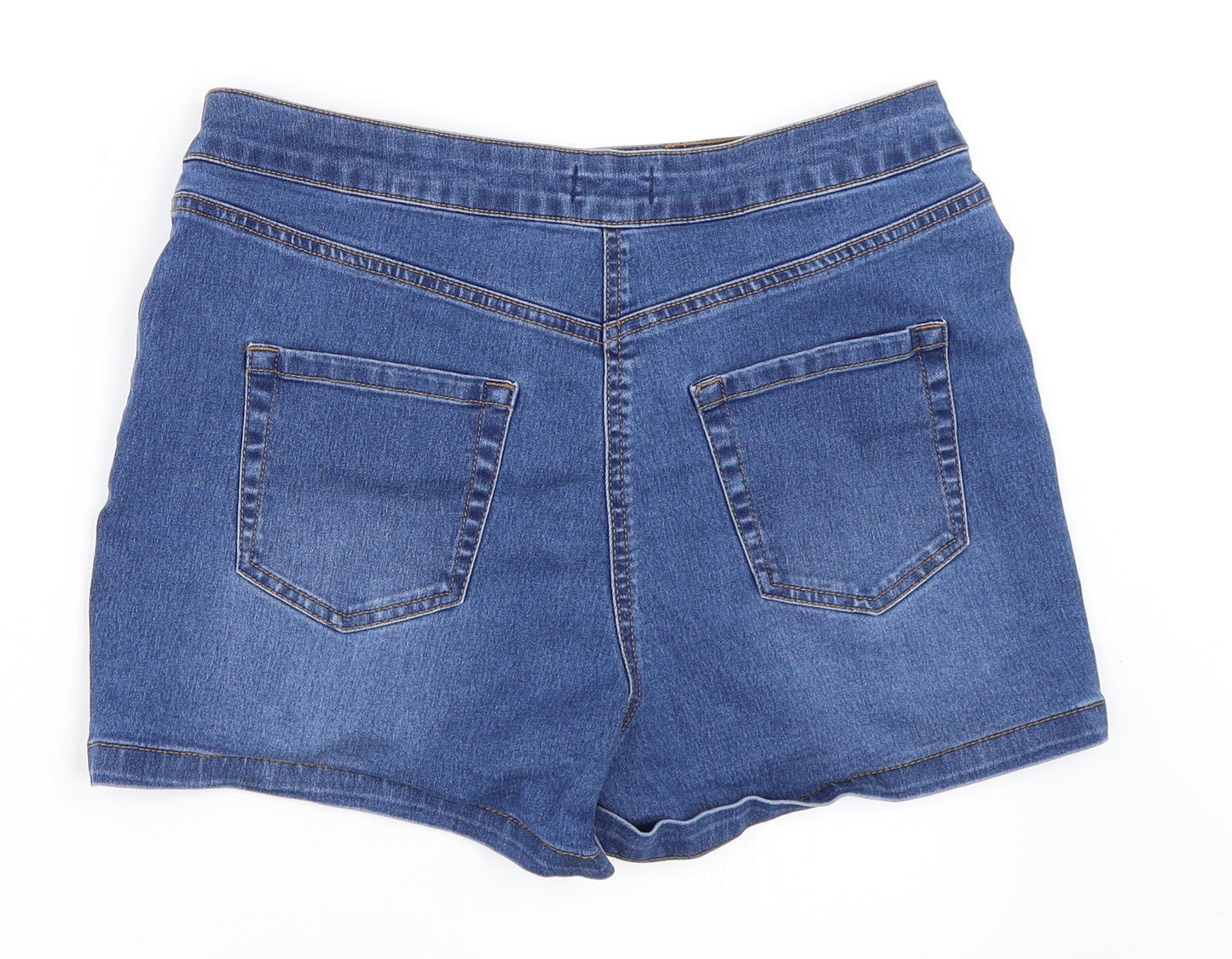 Papaya Womens Blue  Denim Hot Pants Shorts Size 12