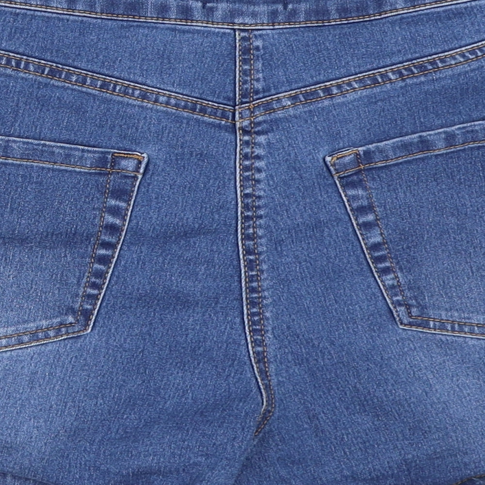 Papaya Womens Blue  Denim Hot Pants Shorts Size 12