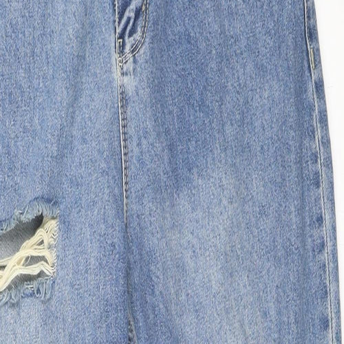 Boohoo Womens Blue  Denim Mom Jeans Size 8 L27 in