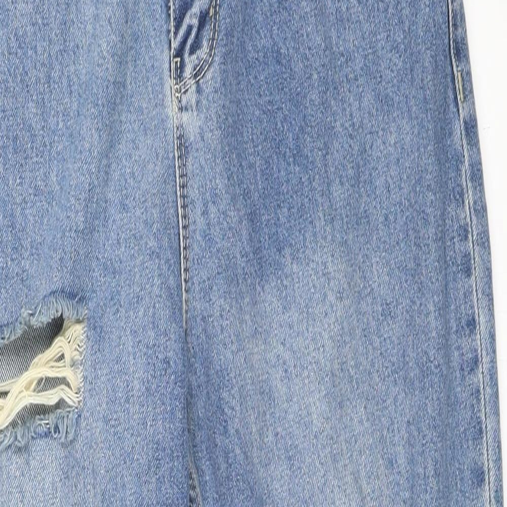 Boohoo Womens Blue  Denim Mom Jeans Size 8 L27 in
