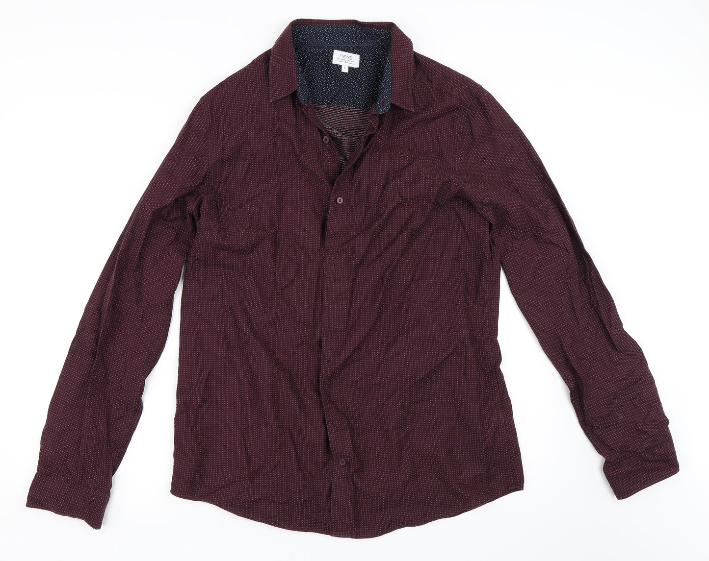 NEXT Mens Red    Button-Up Size L