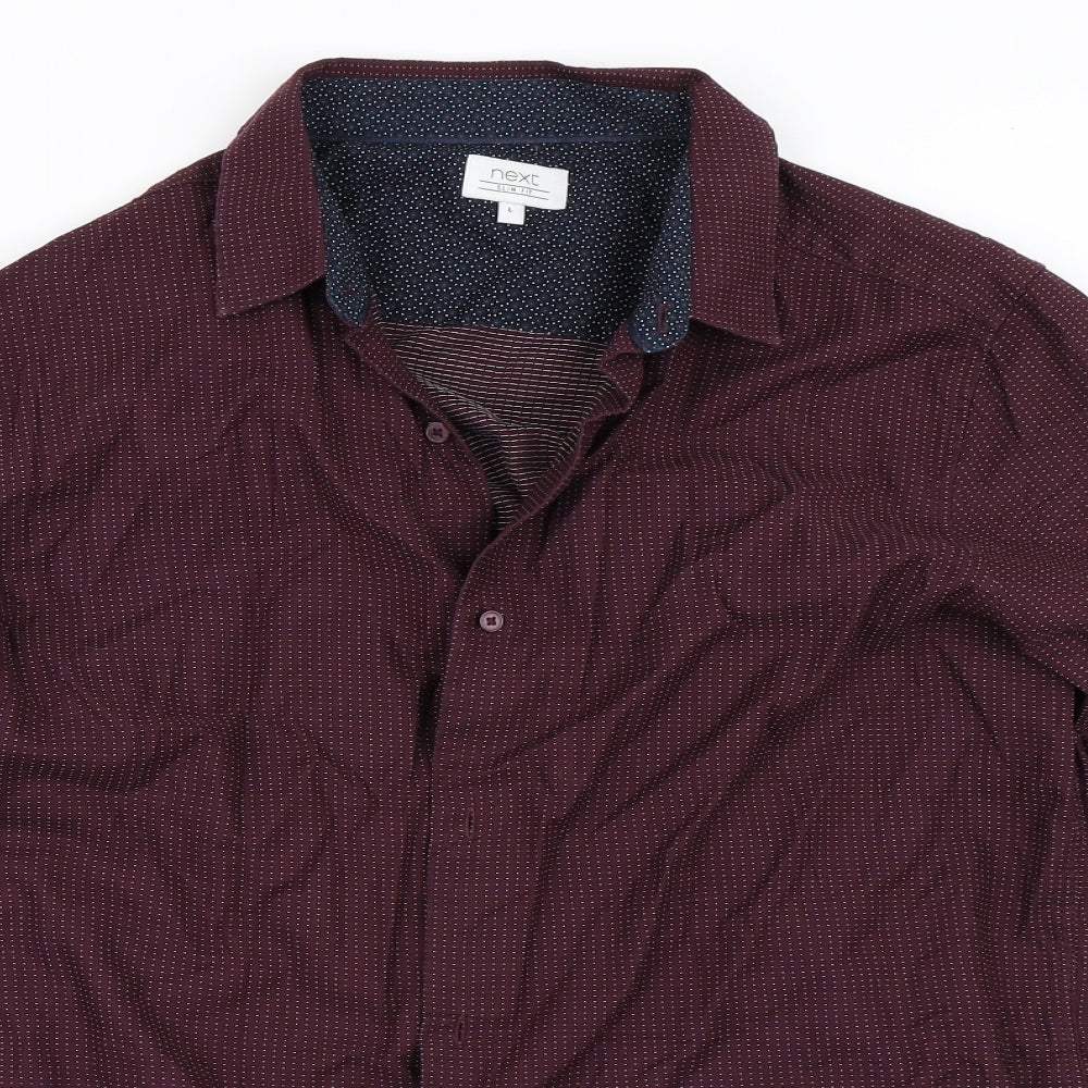 NEXT Mens Red    Button-Up Size L