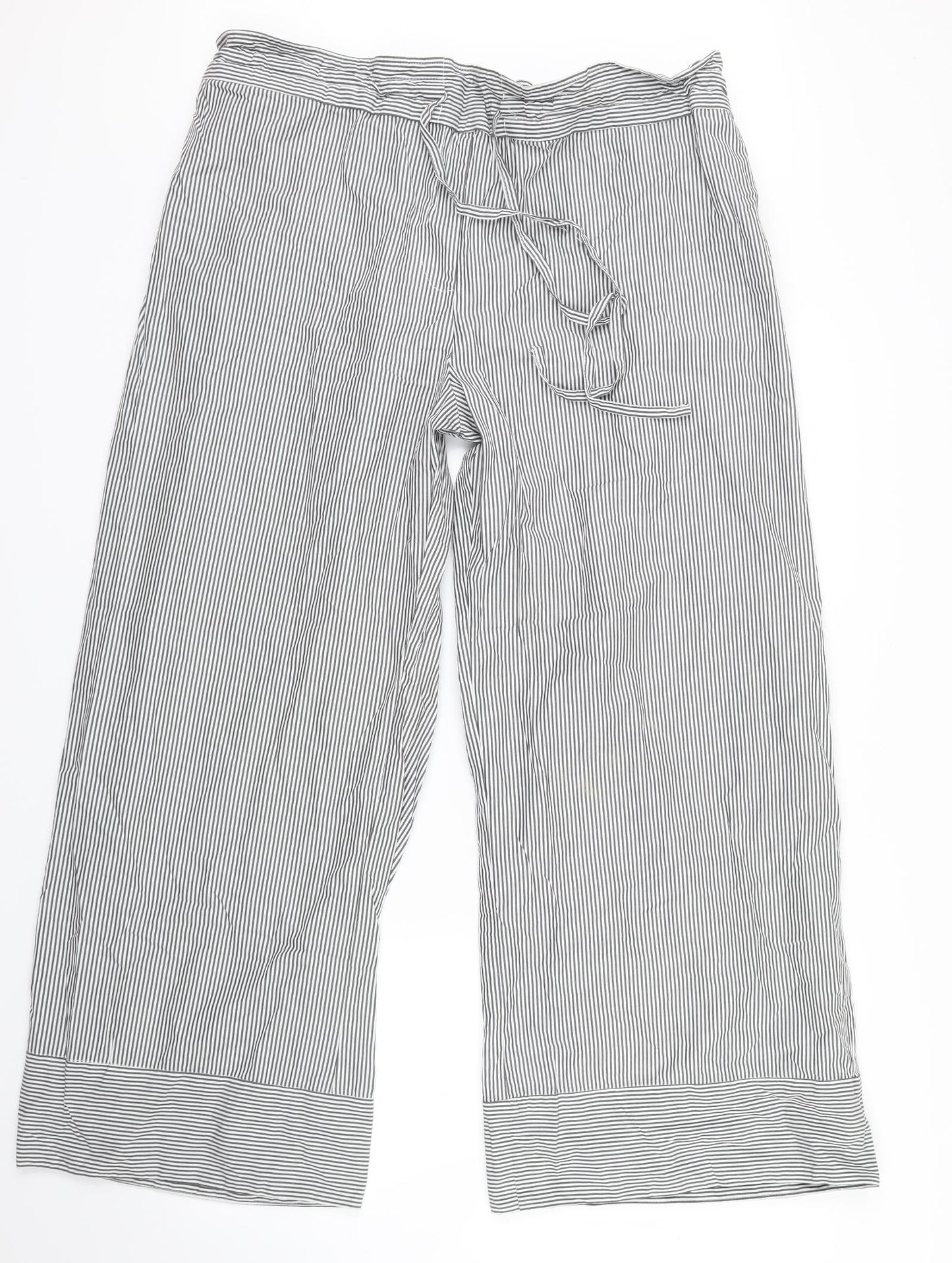 ASOS Womens Grey Striped  Trousers  Size 14 L27.5 in