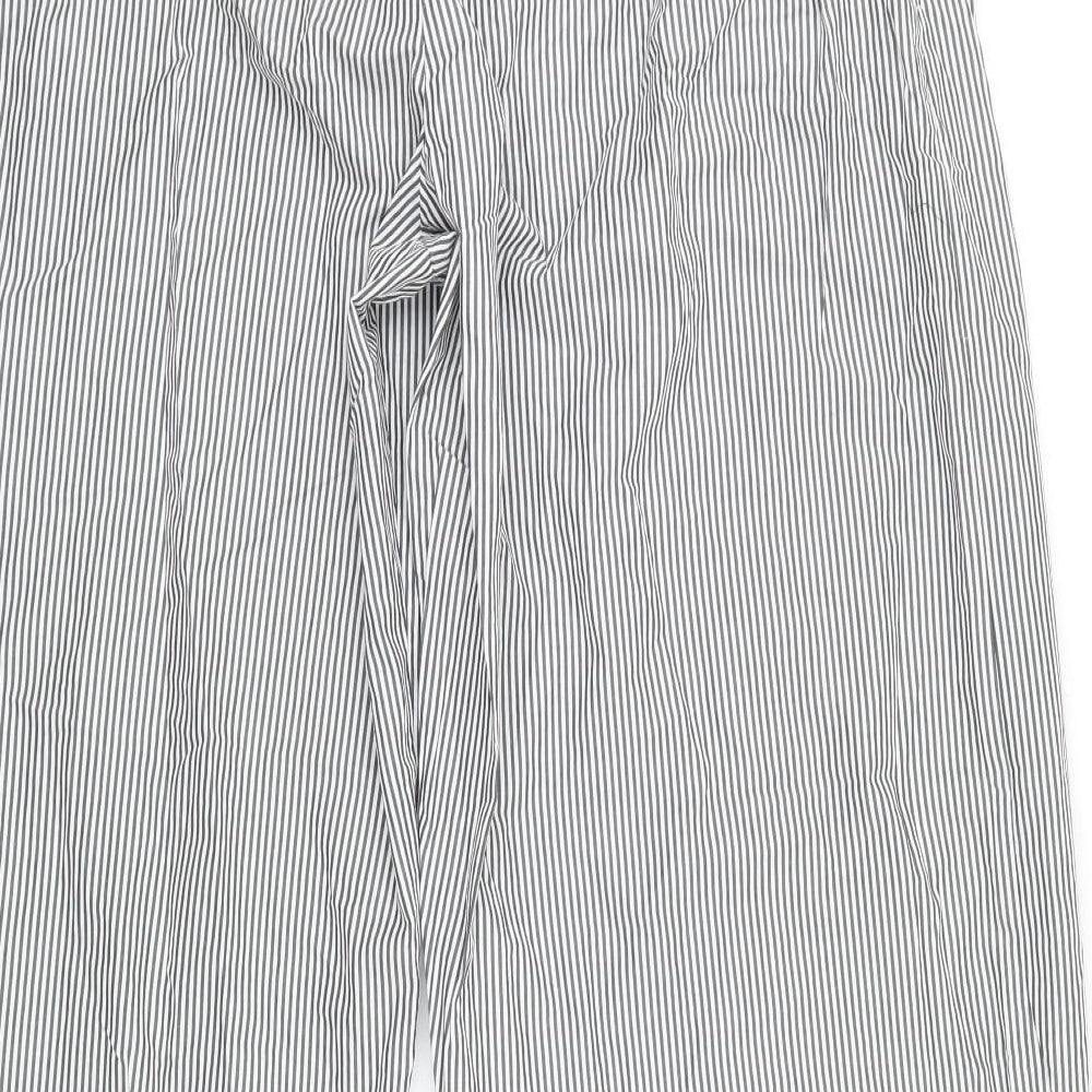 ASOS Womens Grey Striped  Trousers  Size 14 L27.5 in