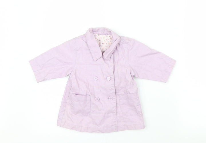Marks and Spencer Girls Purple   Jacket Coat Size 3-6 Months