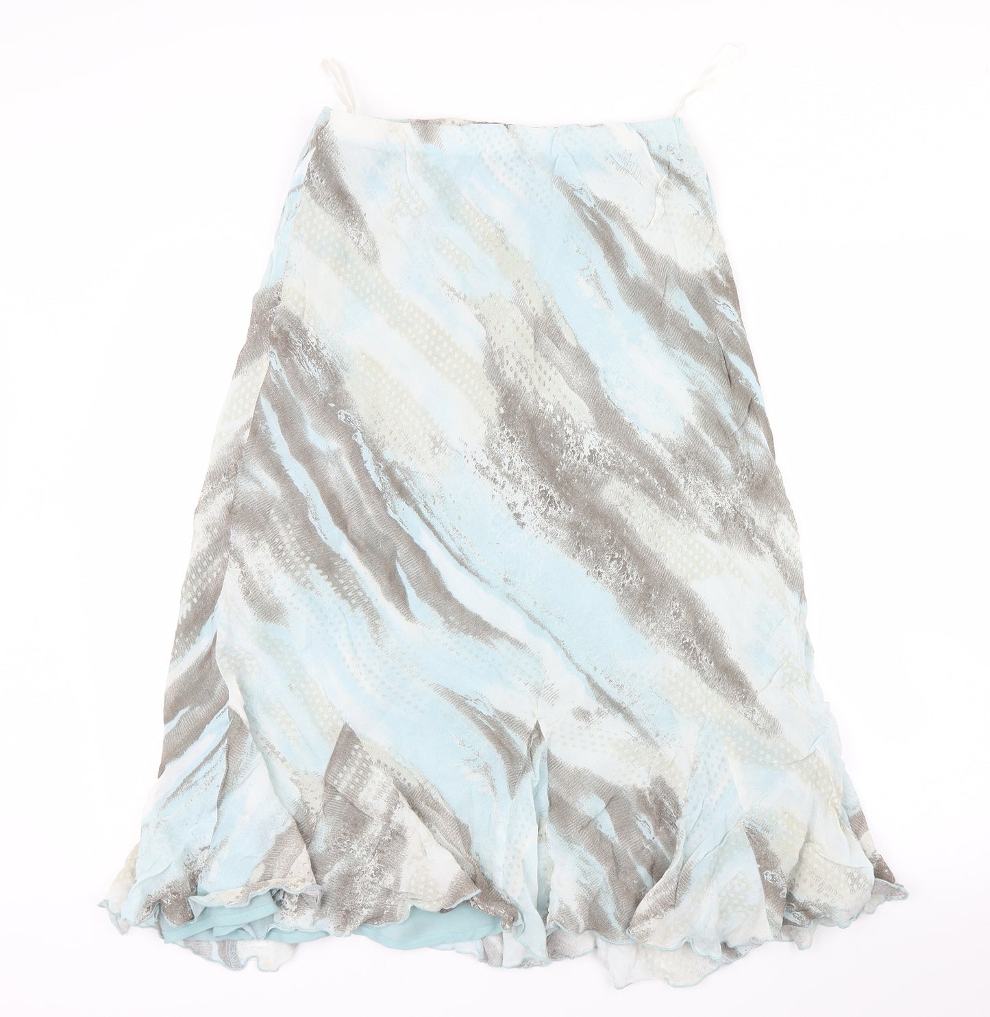 Classics Womens Blue Geometric  A-Line Skirt Size 16