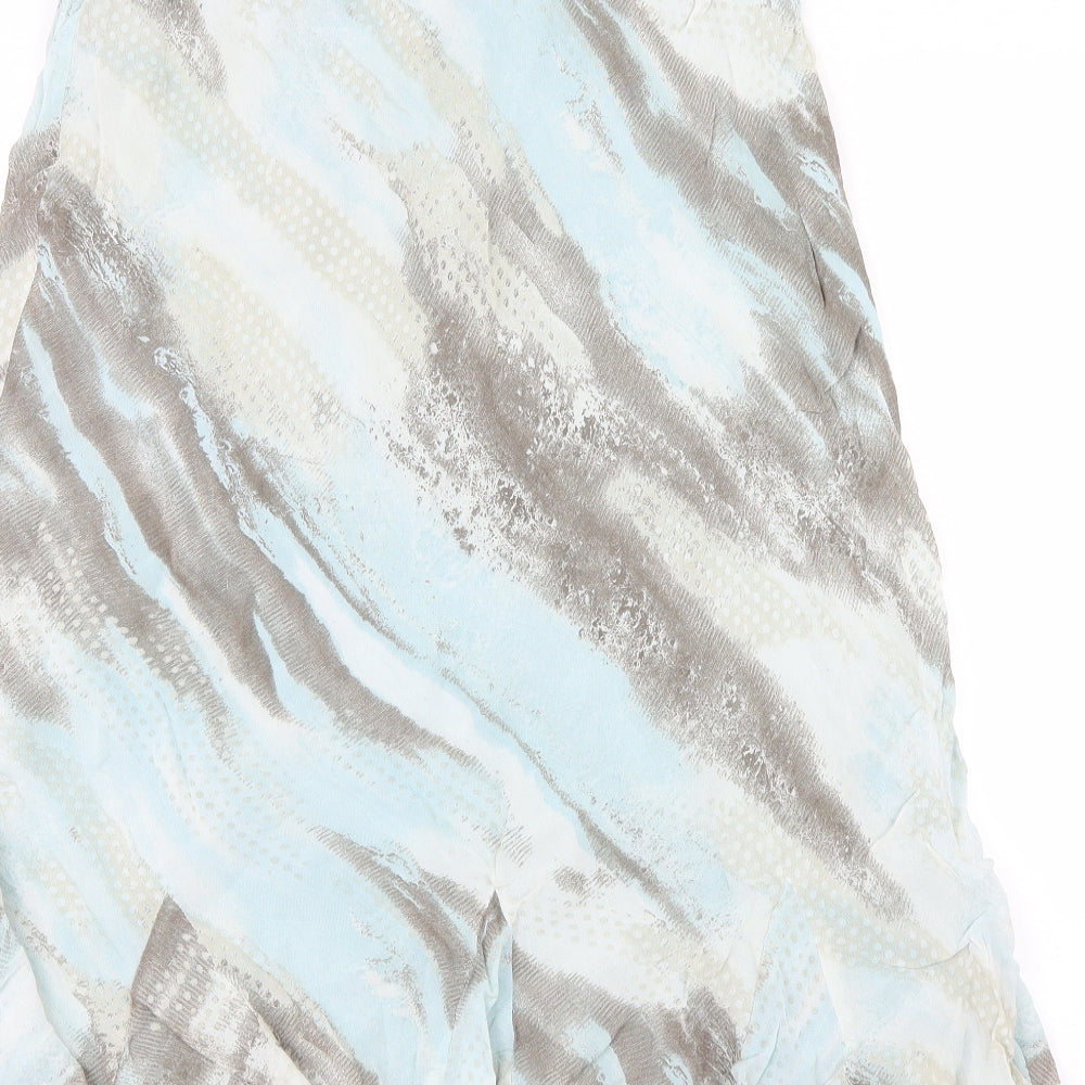 Classics Womens Blue Geometric  A-Line Skirt Size 16