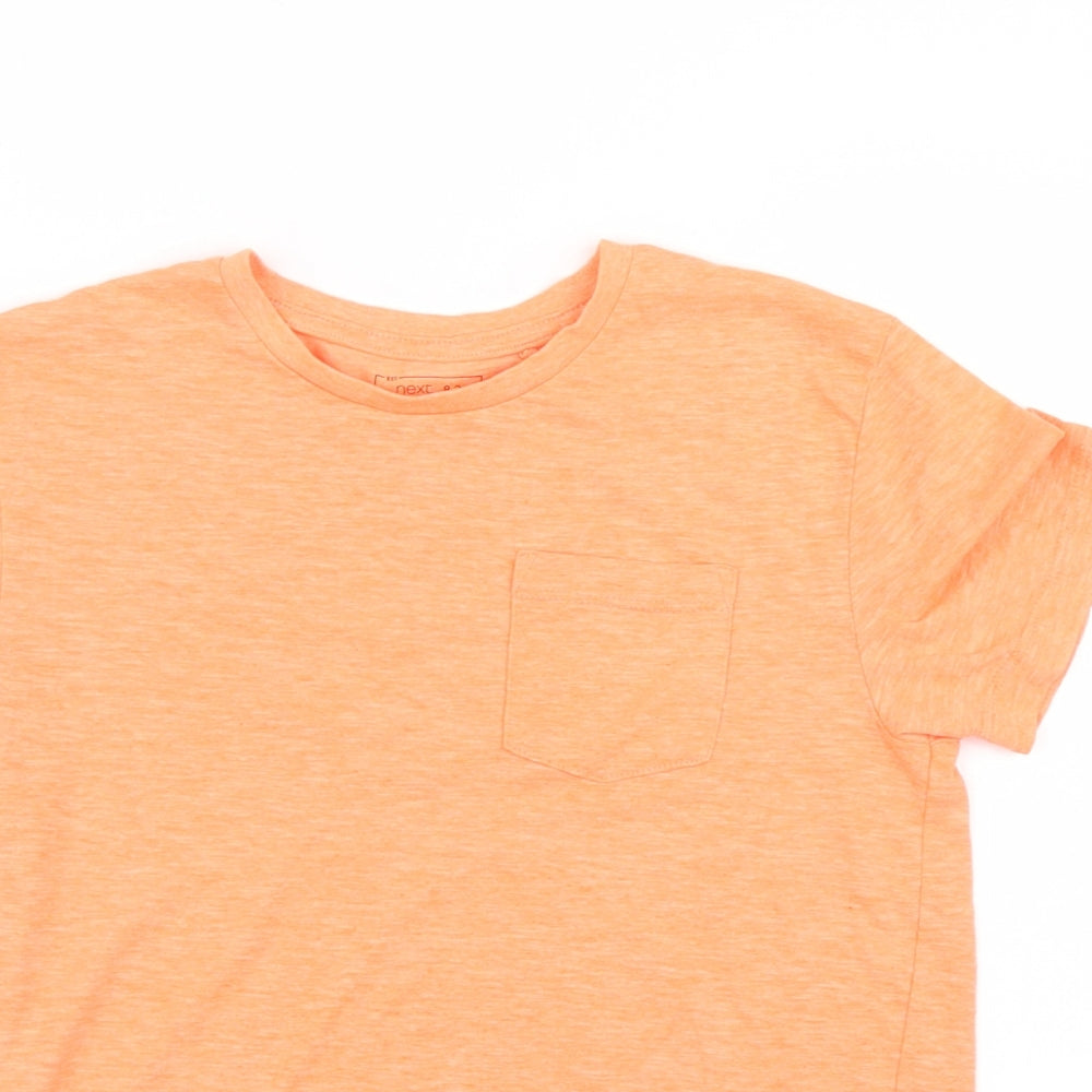 NEXT Boys Orange   Basic T-Shirt Size 8 Years  - Neon