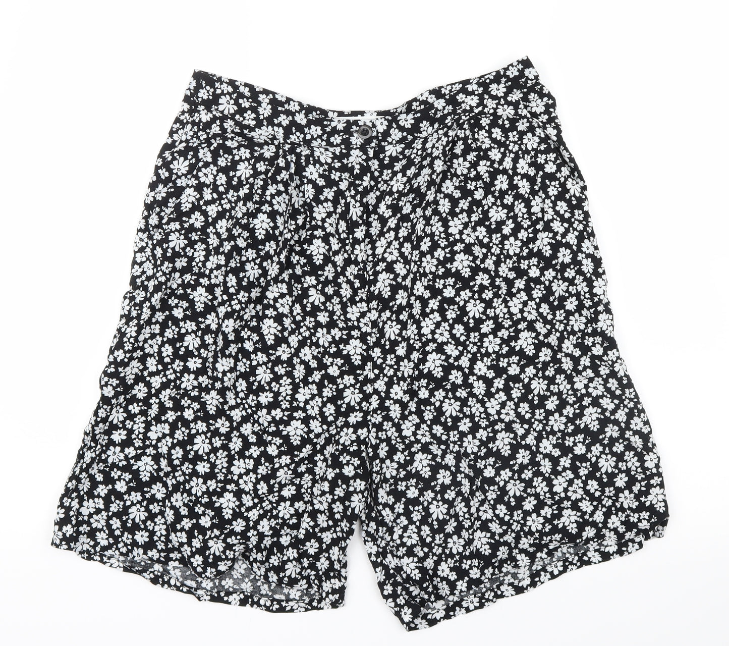 Urban Bliss Womens Black Floral  Boyfriend Shorts Size 14