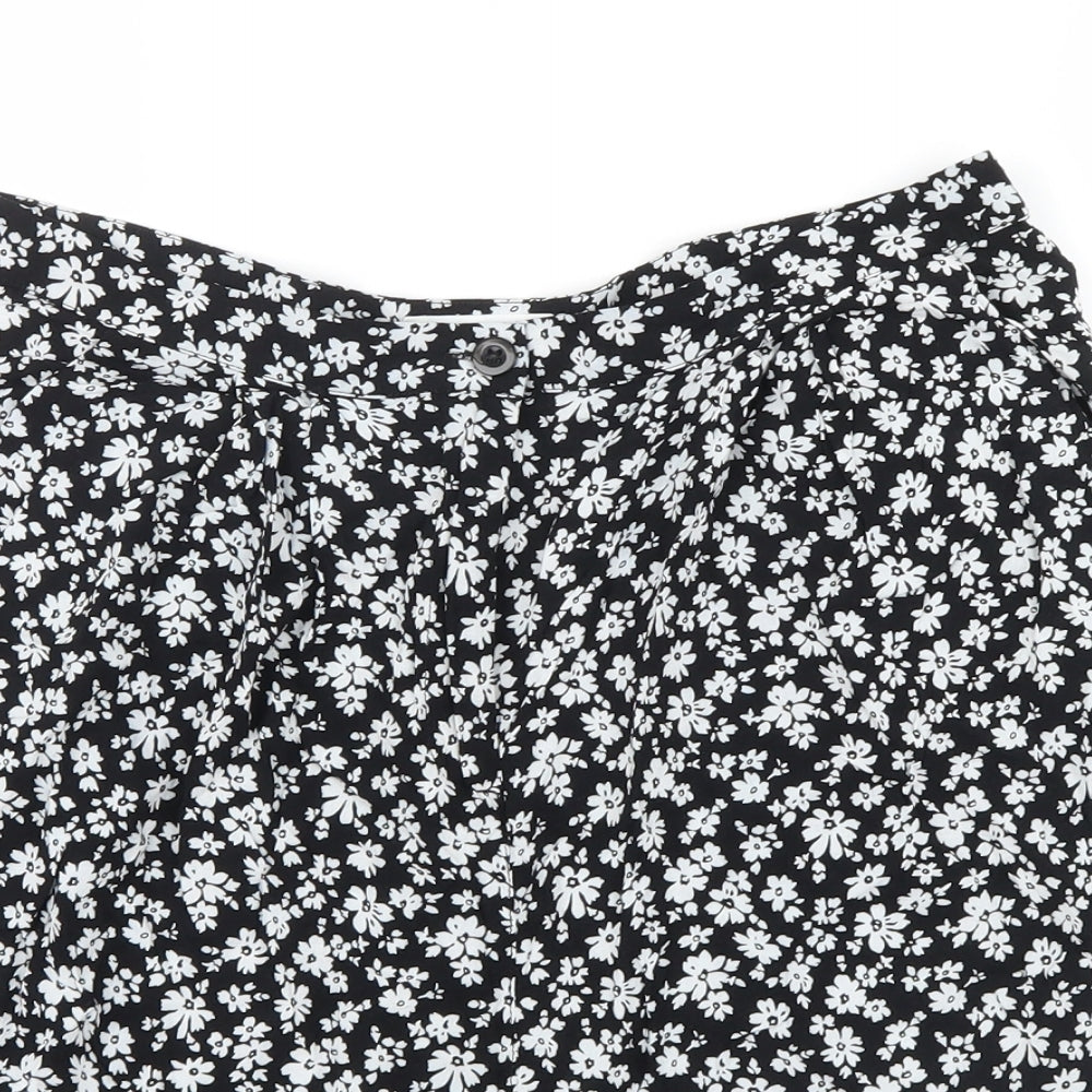 Urban Bliss Womens Black Floral  Boyfriend Shorts Size 14