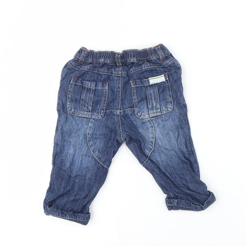 Blue Zoo Boys Blue  Denim Capri Jeans Size 9-12 Months