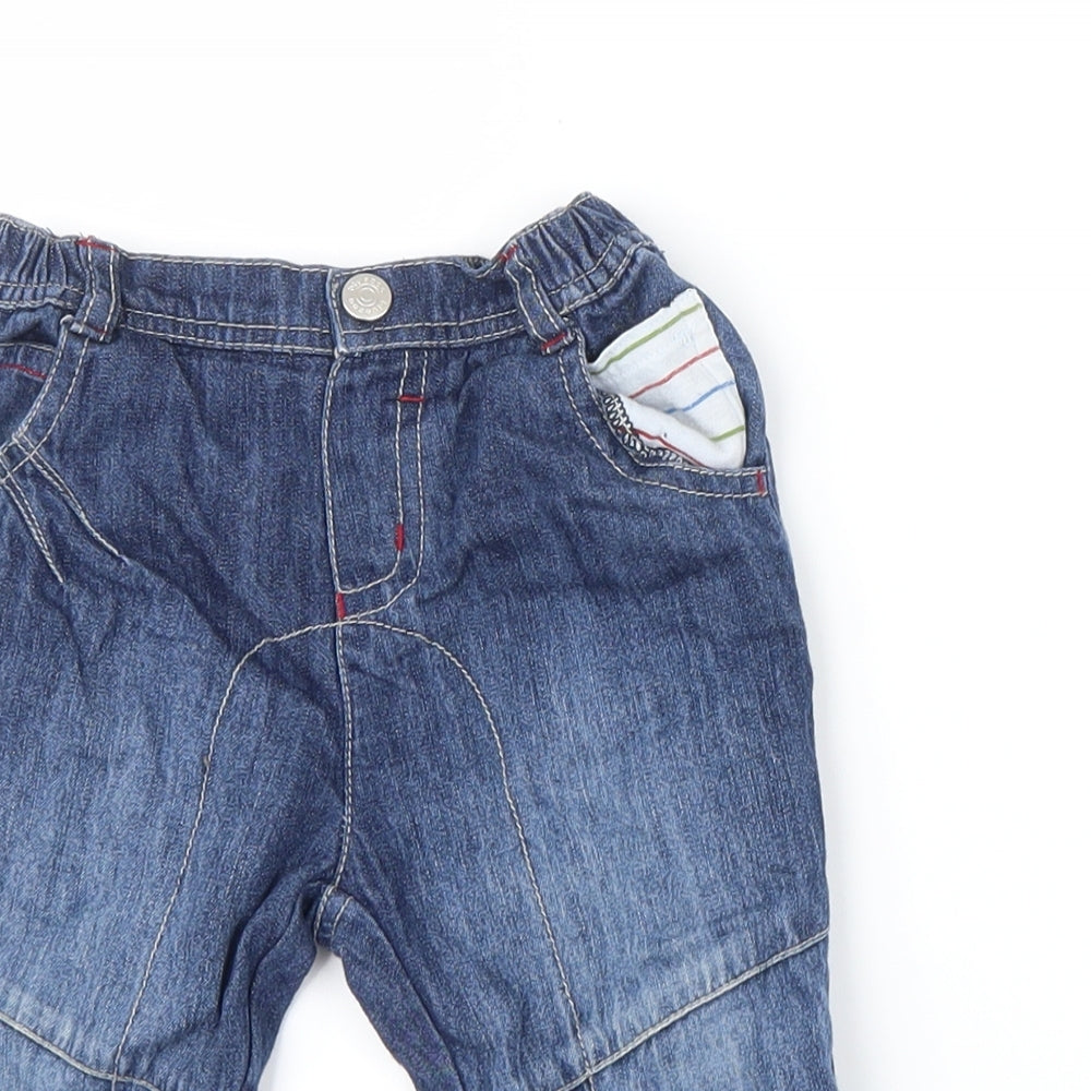 Blue Zoo Boys Blue  Denim Capri Jeans Size 9-12 Months