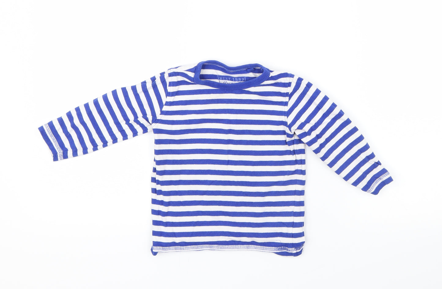 NEXT Boys Blue Striped  Basic T-Shirt Size 12-18 Months